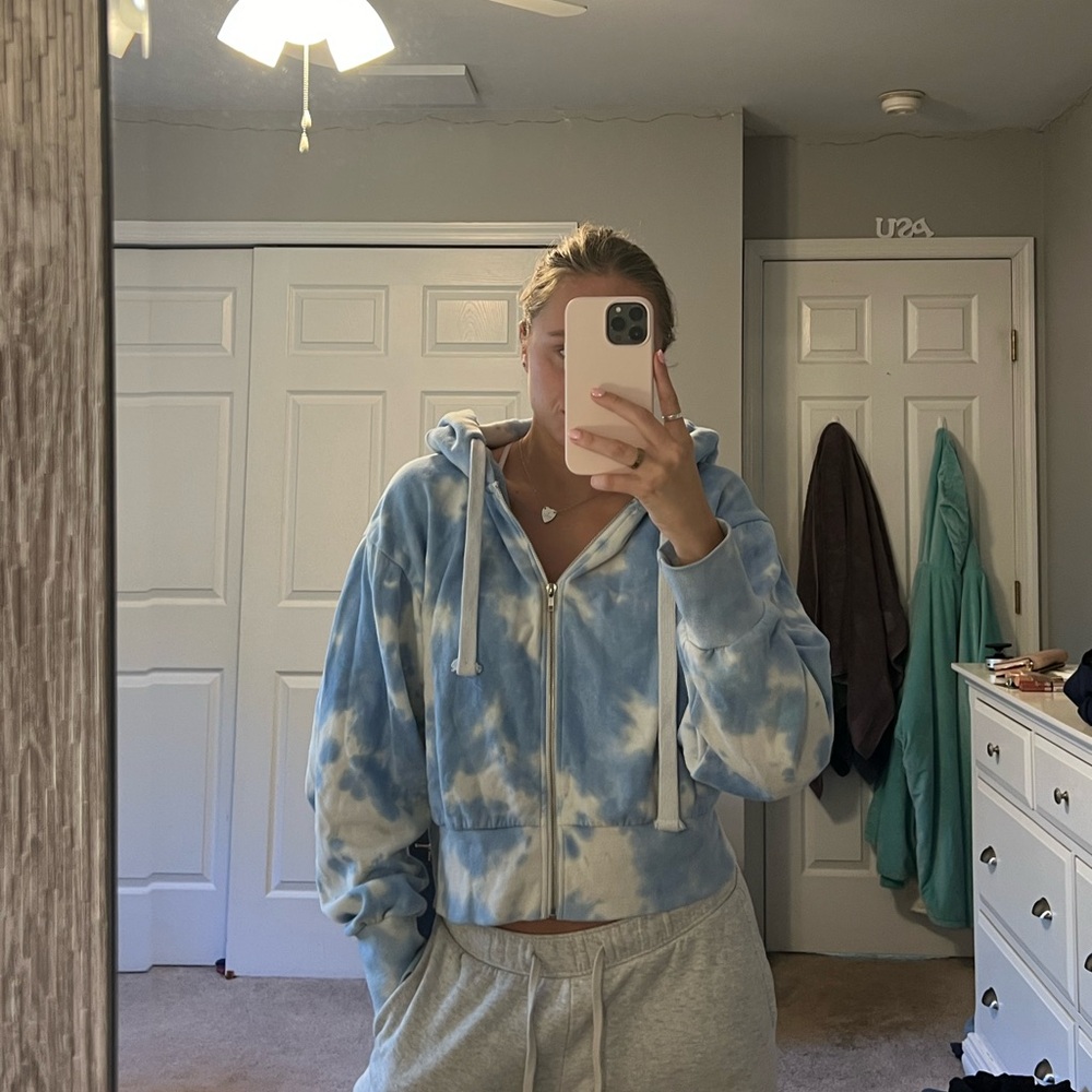 Blue Tie-Dye Hoodie